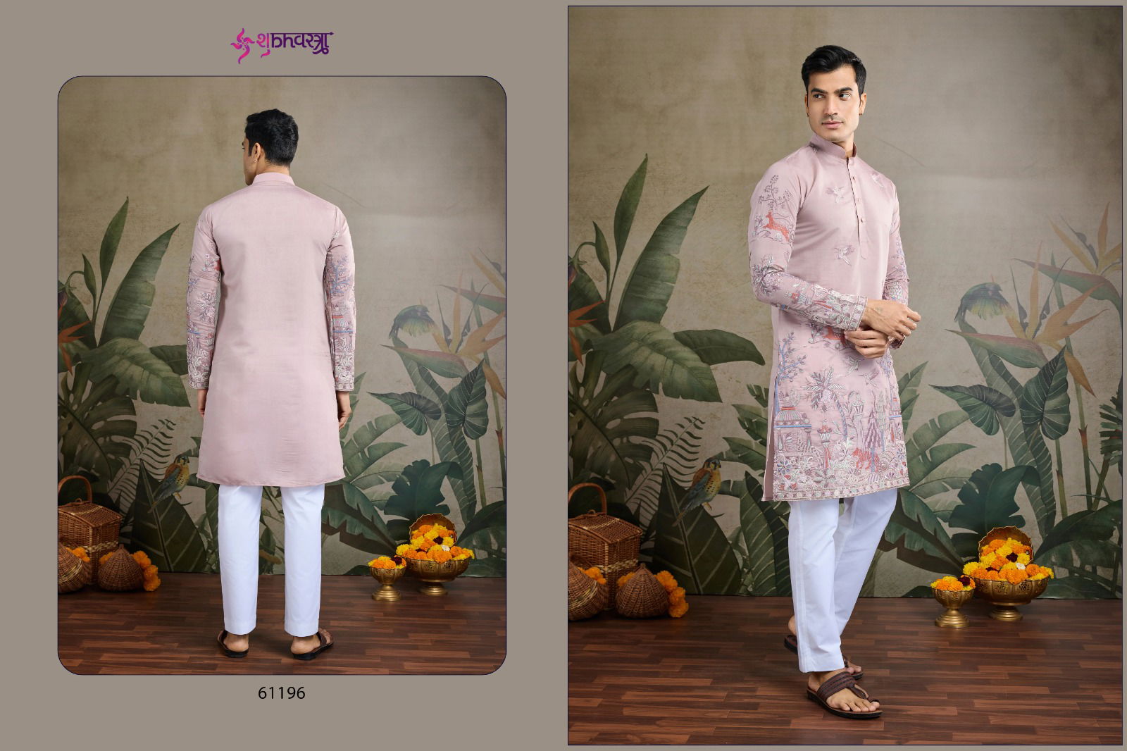 The Desi Edit By Shubhvastra Embroidered Mens Kurta Wholesale Shop In Surat